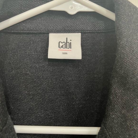 CAbi Charcoal Gray Ponte Knit Crew Blazer size small - Picture 2 of 3